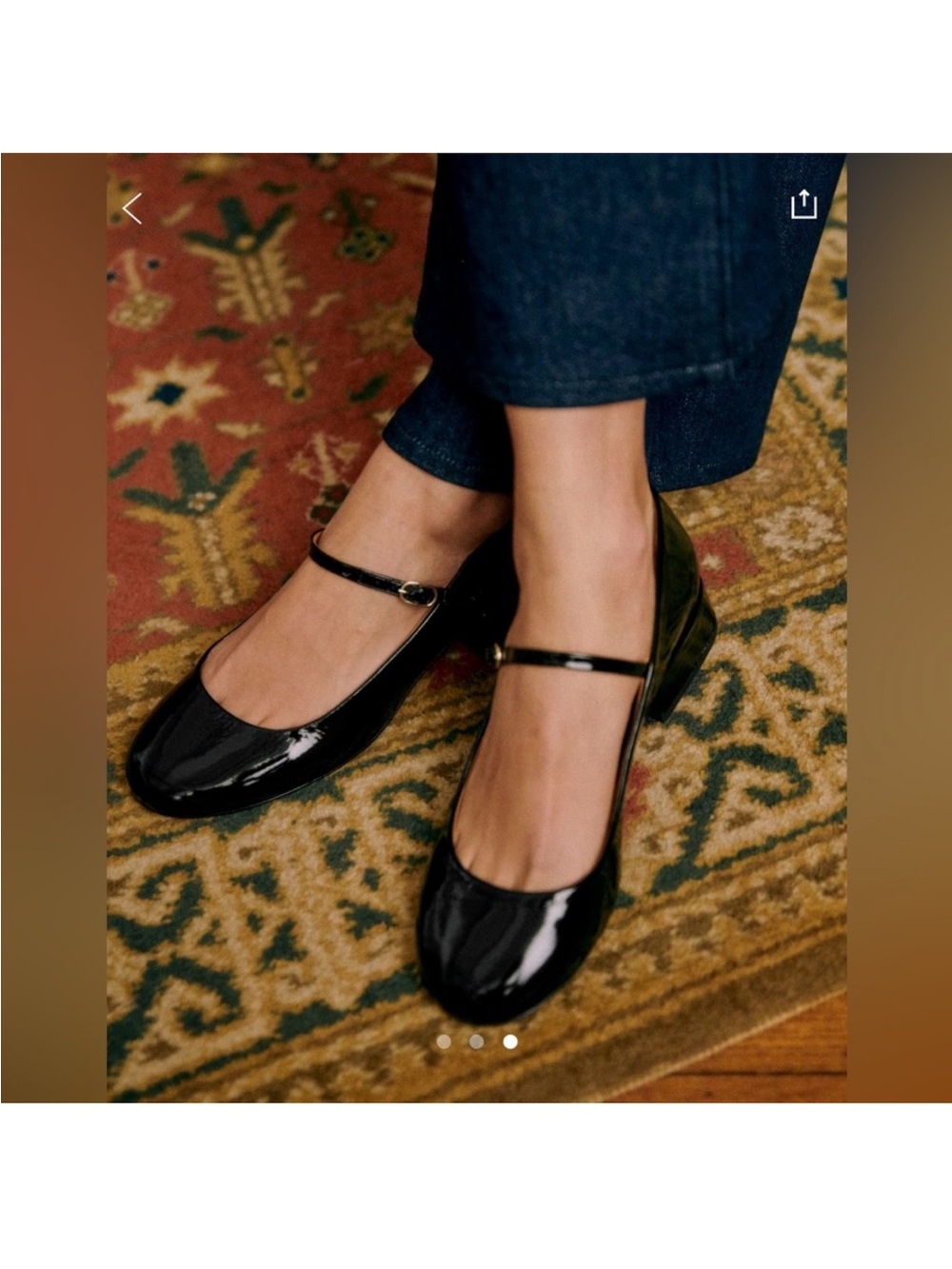 Sézane NWOB Angelique Patent Leather Mary Jane Pumps, Size 6.5 US / 37 FR